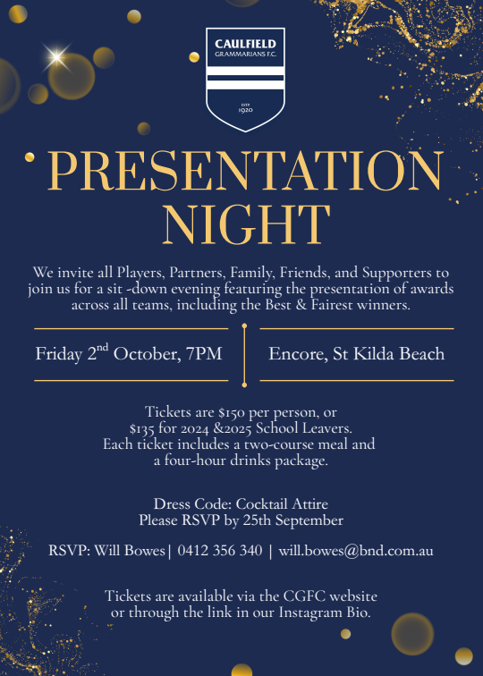 CGFC 2026 Presentation Night